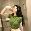 2026 Spring/Autumn Women's Korean Style Slim-Fit White Short-Sleeved T-Shirt Base Layer