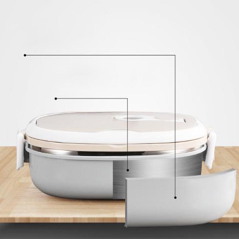 Box Stainless Steel Insulated Thermal Food Container Box Student Children Work