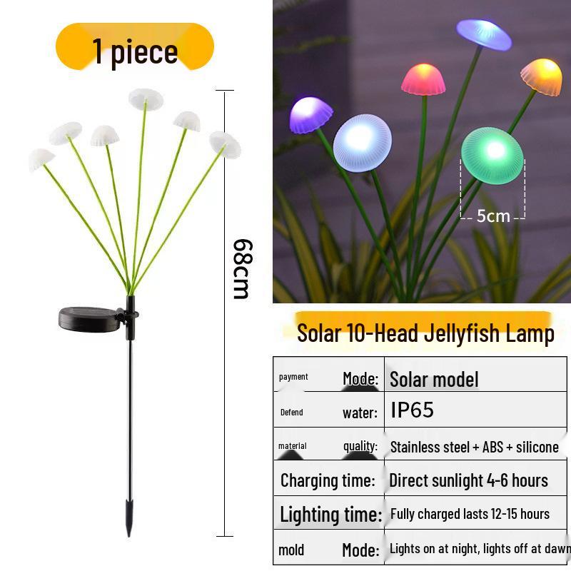 Wasserdichte Solarlaterne für den Außenbereich, Dekoration Pilz & Qualle