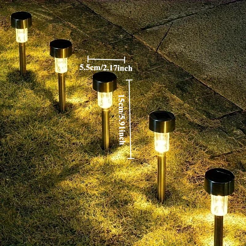 Solar Powered Outdoor Garden Lights Waterproof Landscape Path LED Light for Backyard Yard Patio Lawn