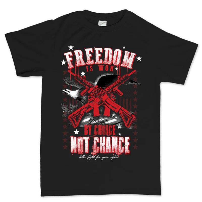 Unisexs Black Cotton TShirt Patriotic Eagle Cross Guns Freedom Style Tactical Workout Graphic Tee M
