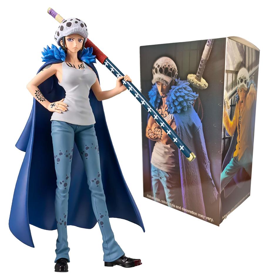 Hot 17cm Anime men and women Style Standing Figure One Piece Country Trafalgar Law PVC Collection Model Dolls Toy For Gift