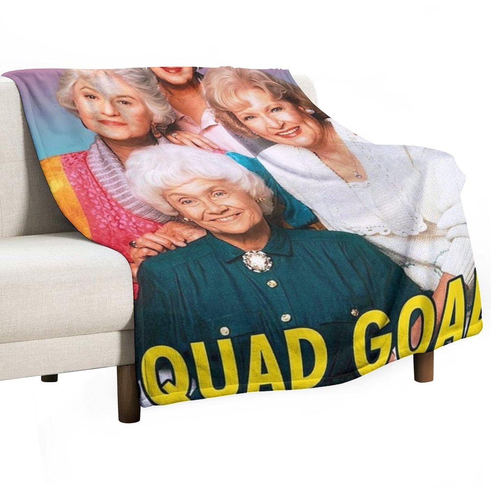Best Squad Stay Golden Girls Throw Blanket For Decorative Sofa Custom Soft Plaid Plush Blankets 30x40in