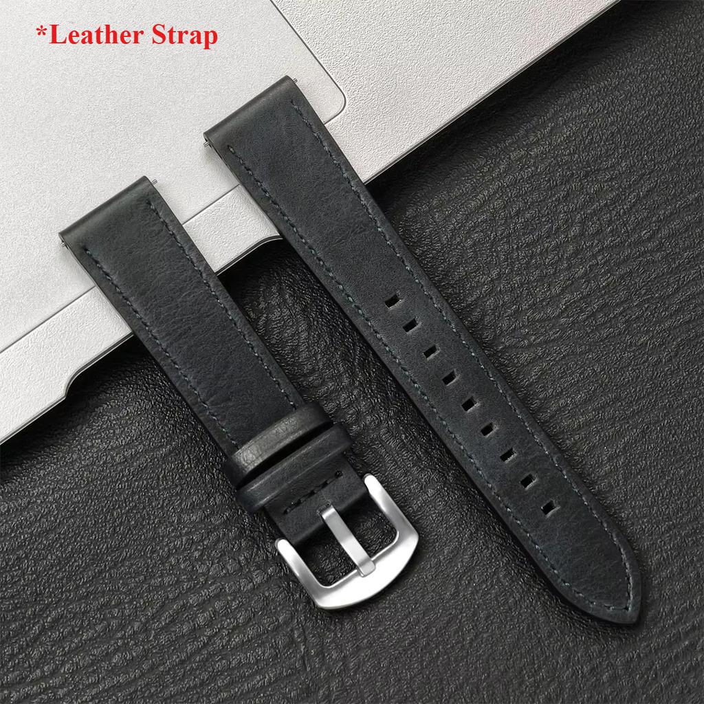 20mm 22mm Leather Strap for Samsung Galaxy Watch 7 6 5 4 40 44mm Gear Band Vintage Bracelet for Xiaomi Redmi Watch 5 Lite/Active