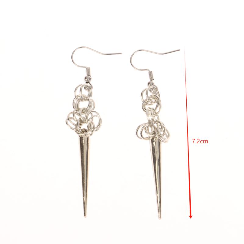 Punk Style Spike Earrings For Women Gothic Cone Pendant Grunge Piercing Dangle Jewelry Gift