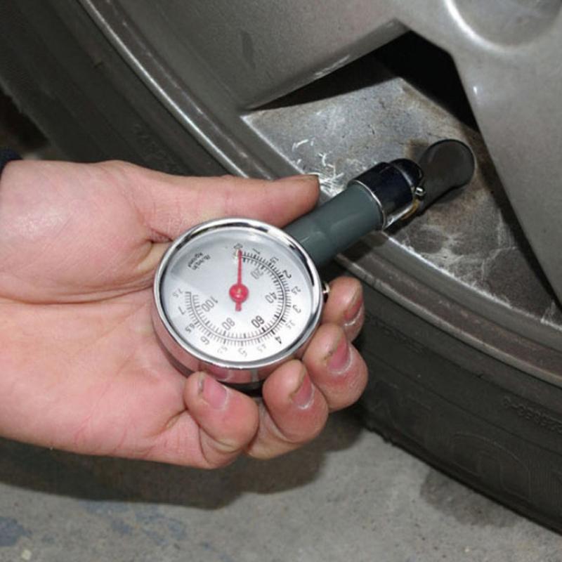 Car Tire Pressure Monitor Car Tire Pressure Gauge Air Pressure Detection Gauge Metal Mechanical Tire Pressure Gauge