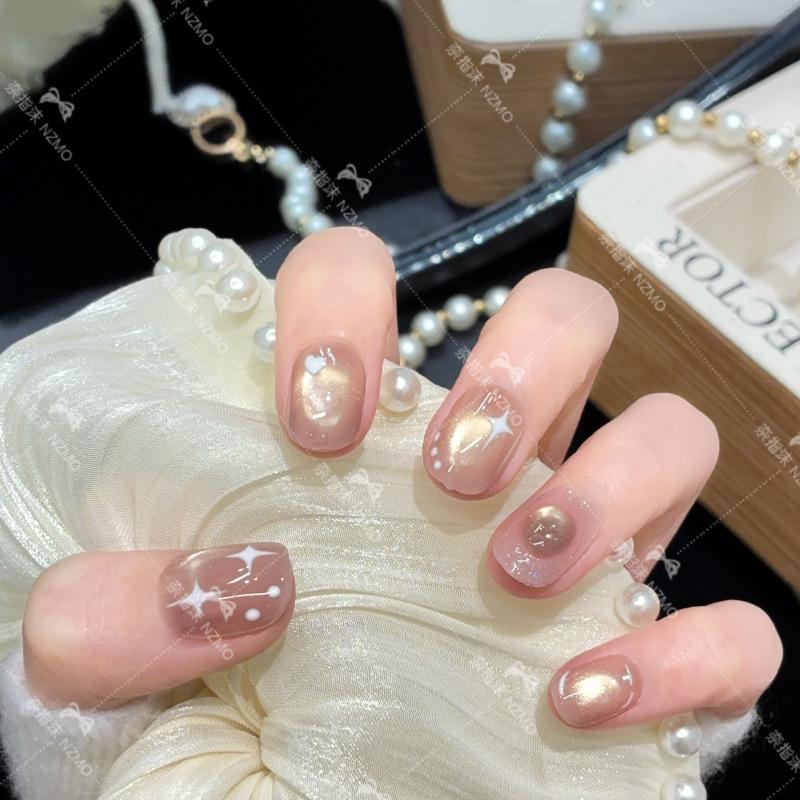 L68 Short Style Whitening Handmade Versatile Nails L68-S (Bean Nails)