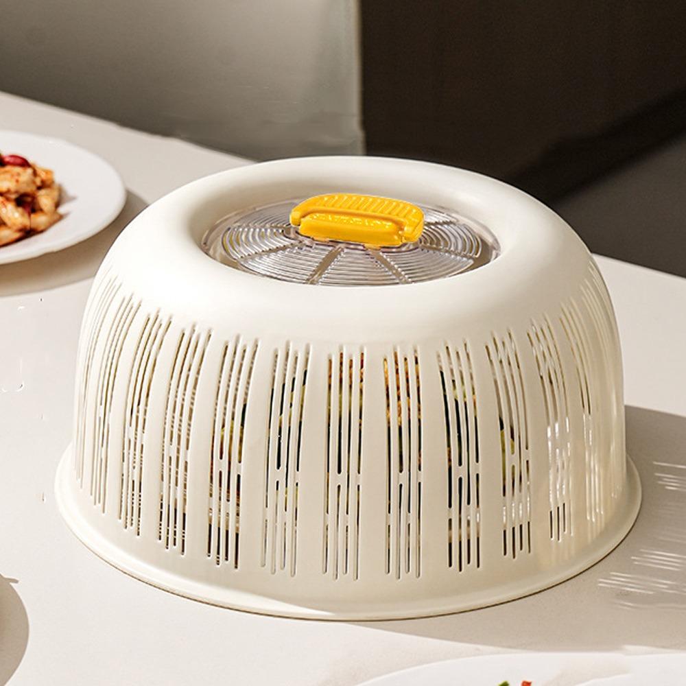 

Plastic Vegetable Food Cover Heat Resistant Anti Fly Mosquito Draining Basket Breathable Fruit Basket Cover Outdoor Picnic жёлтый