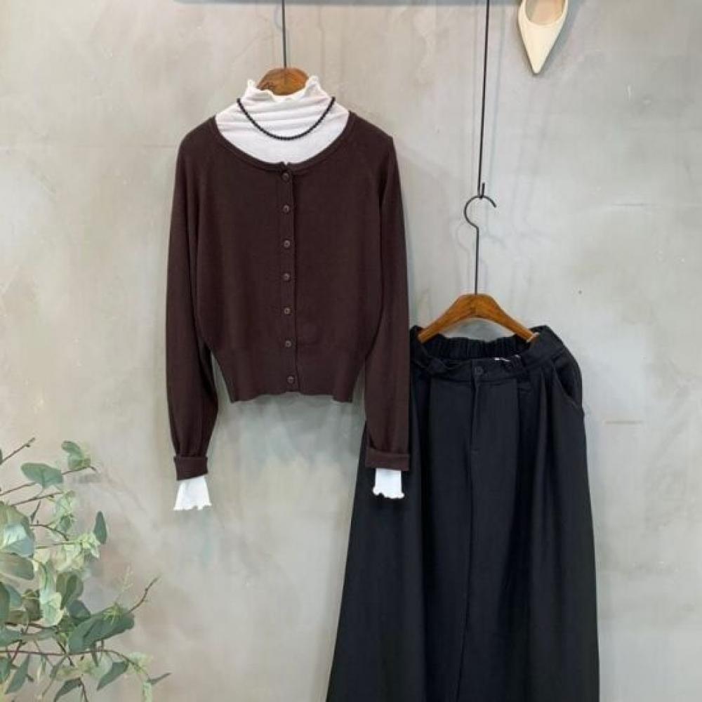C S In The Room Flare Long Skirt 4Color Ykk Zipper 5Size
