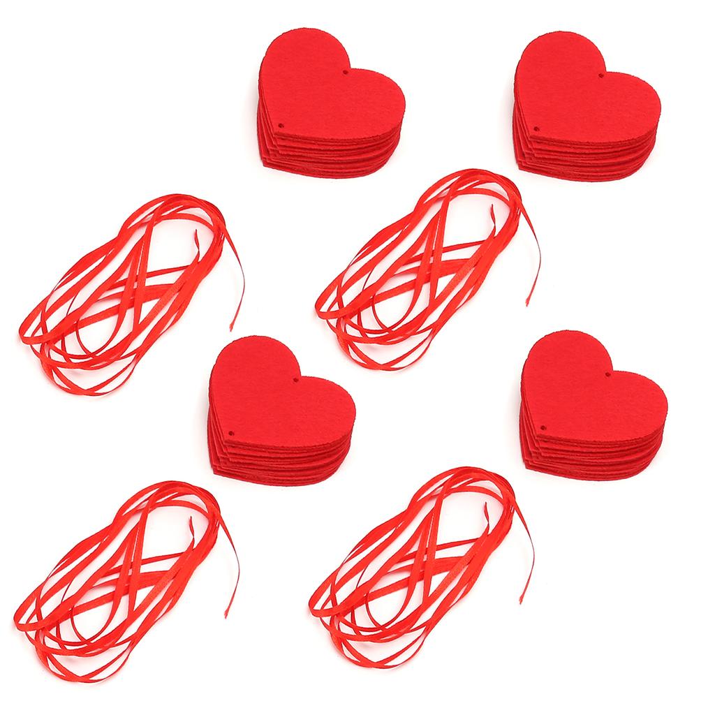 4er Set Girlande Hängende Herzen Ornamente Valentinstag Hochzeitsfeier Basteldekoration