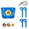 Front Handlebars Basket Waterproofs Childrens Bicycles Basket Plastic Tricycles Basket for School, Outdoor, Cyclings