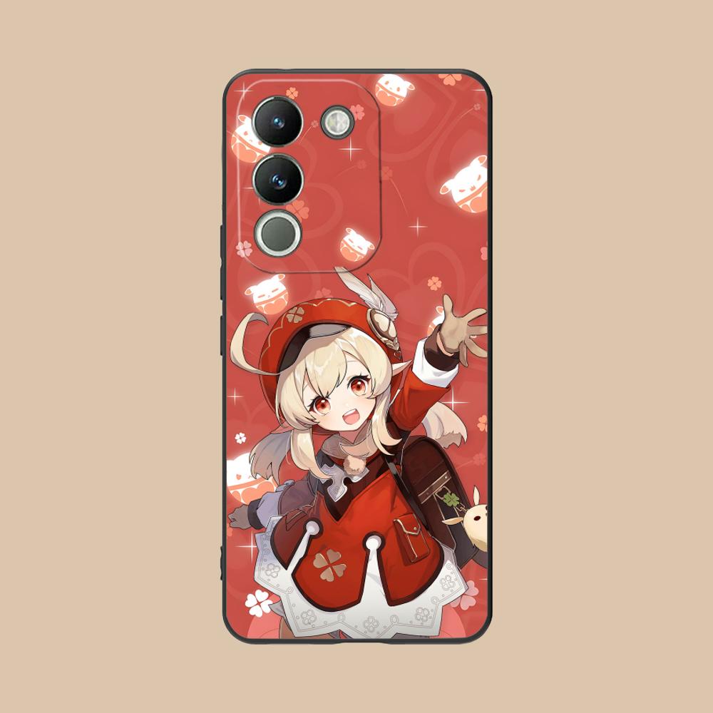 Game GI Klee Mobile Phone Case for VIVO V60 V50 V40 V30 V29 V27 V25 V23 Pro Lite 5G Colorful Printing Cover Cover Pretty Luxury