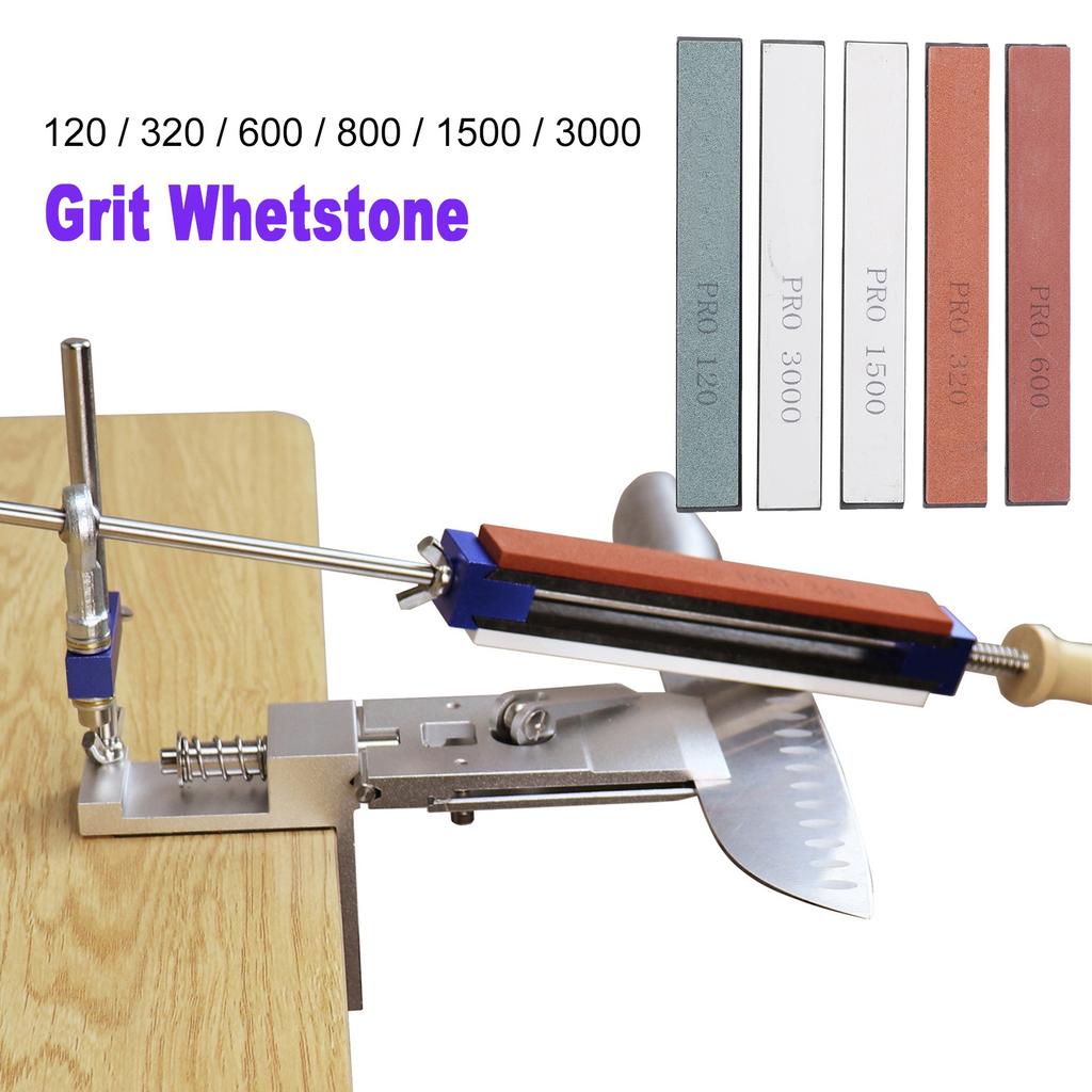 Guided Sharpening System, Professional Sharpening Tool with 120 320 600 800 1500 3000 Grit Whetstones for Kitchen and