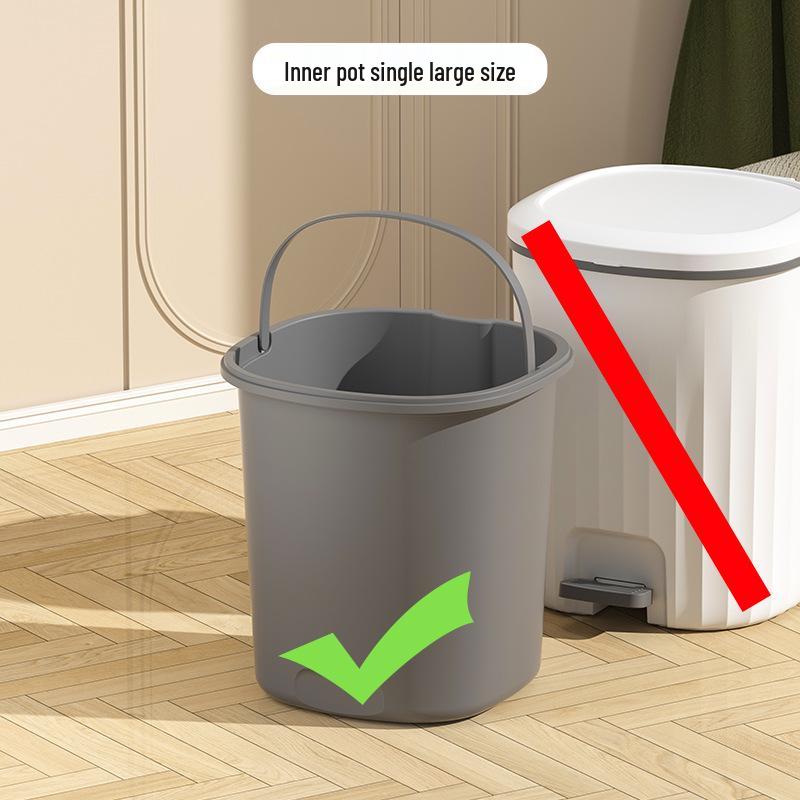 Large Capacity Silent Trash Can with Automatic Spring-Loaded Lid for Home and Office