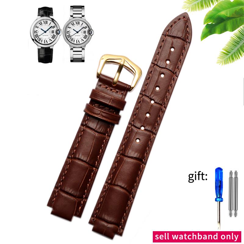 

Ремешок для часов из натуральной кожи, ремешок для часов Tank Cartier, синий воздушный шар, мужской и женский ремешок для часов 16, 18, 20, 22 мм, аксессуары 12x20mm