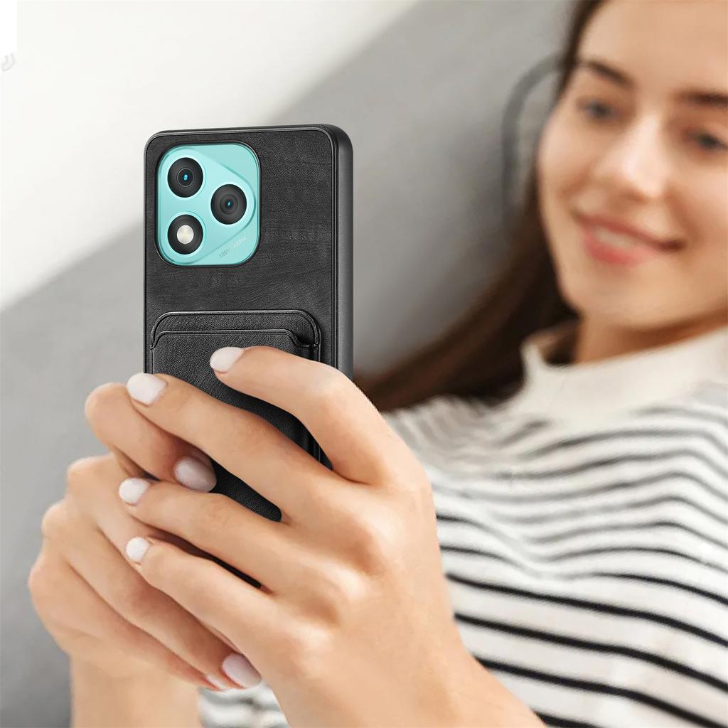 For Honor 400 Lite Case Compatible with MagSafe Leather Back Cover with Detachable Card Holder