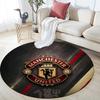 Man Utd2 Round Area Rug,Carpet Rug for Living Room Bedroom Sofa Playroom Decor,Non-slip Floor Mat