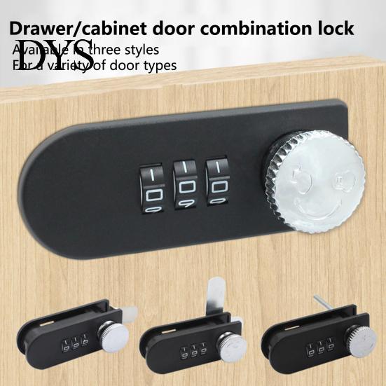 Drawer Lock Combination Thickened Latch Scroll Wheel Code Simple Operation 3 Dial Group Password Single-opening Cabinet Locks Home Supply Number