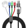 120cm 4-in-1 Uhren-Telefonkabel - Typ-C/Micro-USB/L-Typ, für iPhone/Android/iWatch 9/8/7/6 Ultra/SE 5/4, Multi-Laden