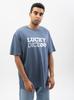 Lucky Dice LD Classic Men's Oversized Short Sleeve T-Shirt Dark Blue/White M
