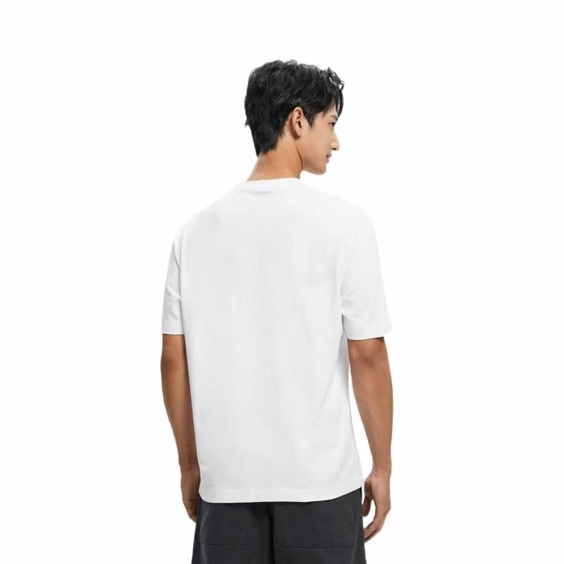 Calvin Klein Casual Comfortable Letter Minimalist Round Neck Short Sleeve T-Shirt Men T-Shirts White 81HM229-540