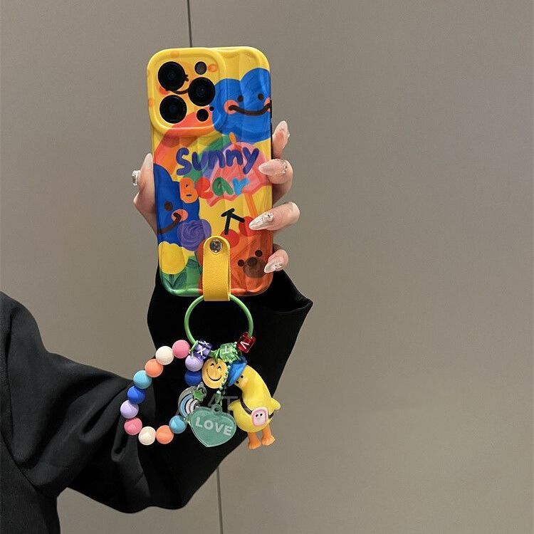 The Cute Crossbody Building Block Lanyard Is Suitable for The IPhone 16Promax Phone Case IPhone15 New Models 13 14 12 X