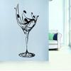 Wein Tasse Abnehmbare Küche Selbst-adhesive Wand Aufkleber Zimmer Esszimmer Aufkleber Dekor