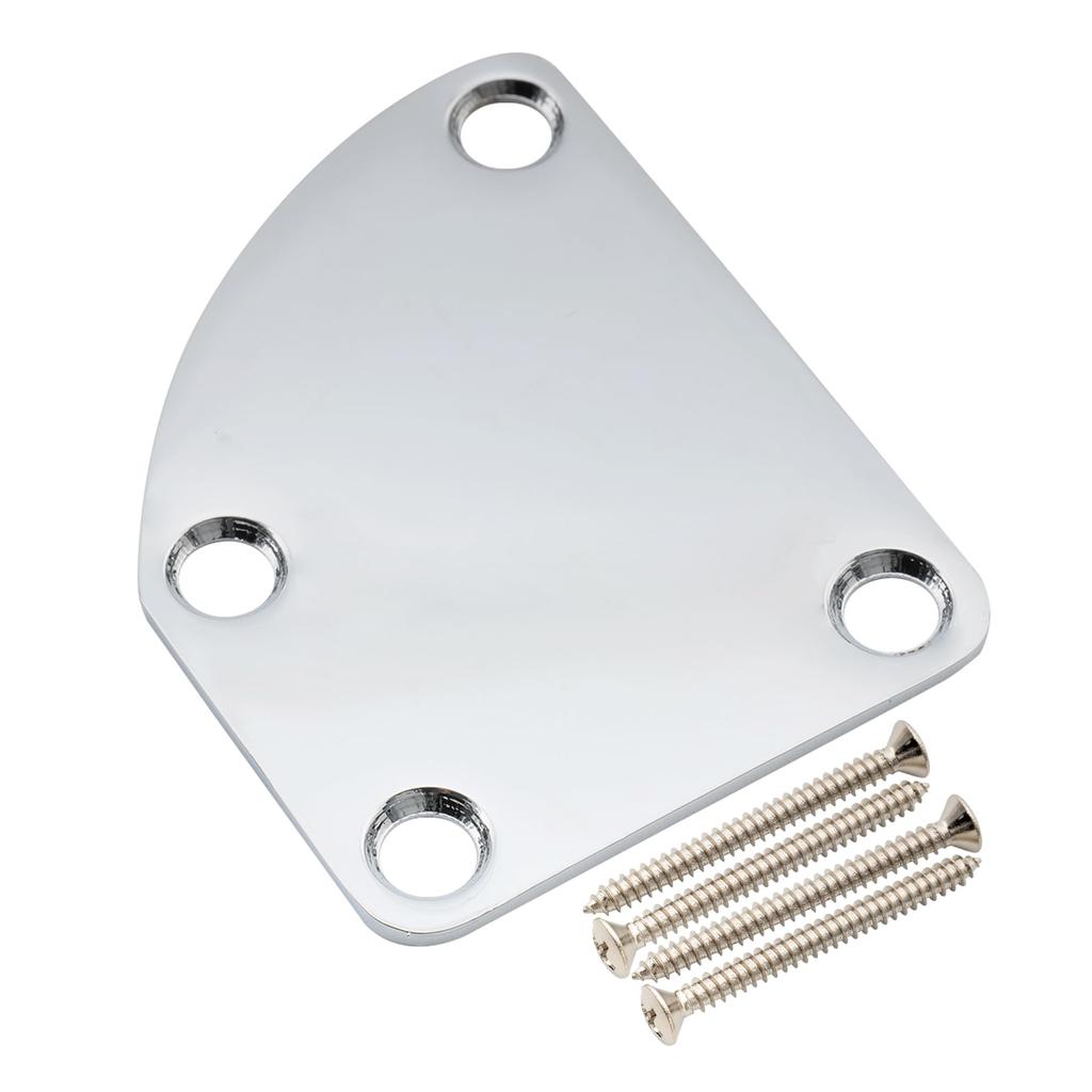 Musiclily Pro Guitar Neck for Electric Guitars and Basses Blade-Shaped Plate, Steel, Chrome,