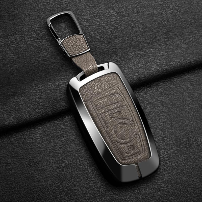 Goat Leather Zinc Alloy Car Key Case For Bmw X1 X3 X4 X5 1 3 5 7 Series F10 F15 F16 F20 F30 F10 F25 M3 M4 M5 Car Remote Key Case