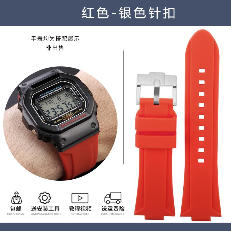 For G-SHOCK Casio GW6900 DW5600 GW-B5600 GM-5600 waterproof Raised silicone strap DW-5600 soft men's bracelet 24-16mm Convex