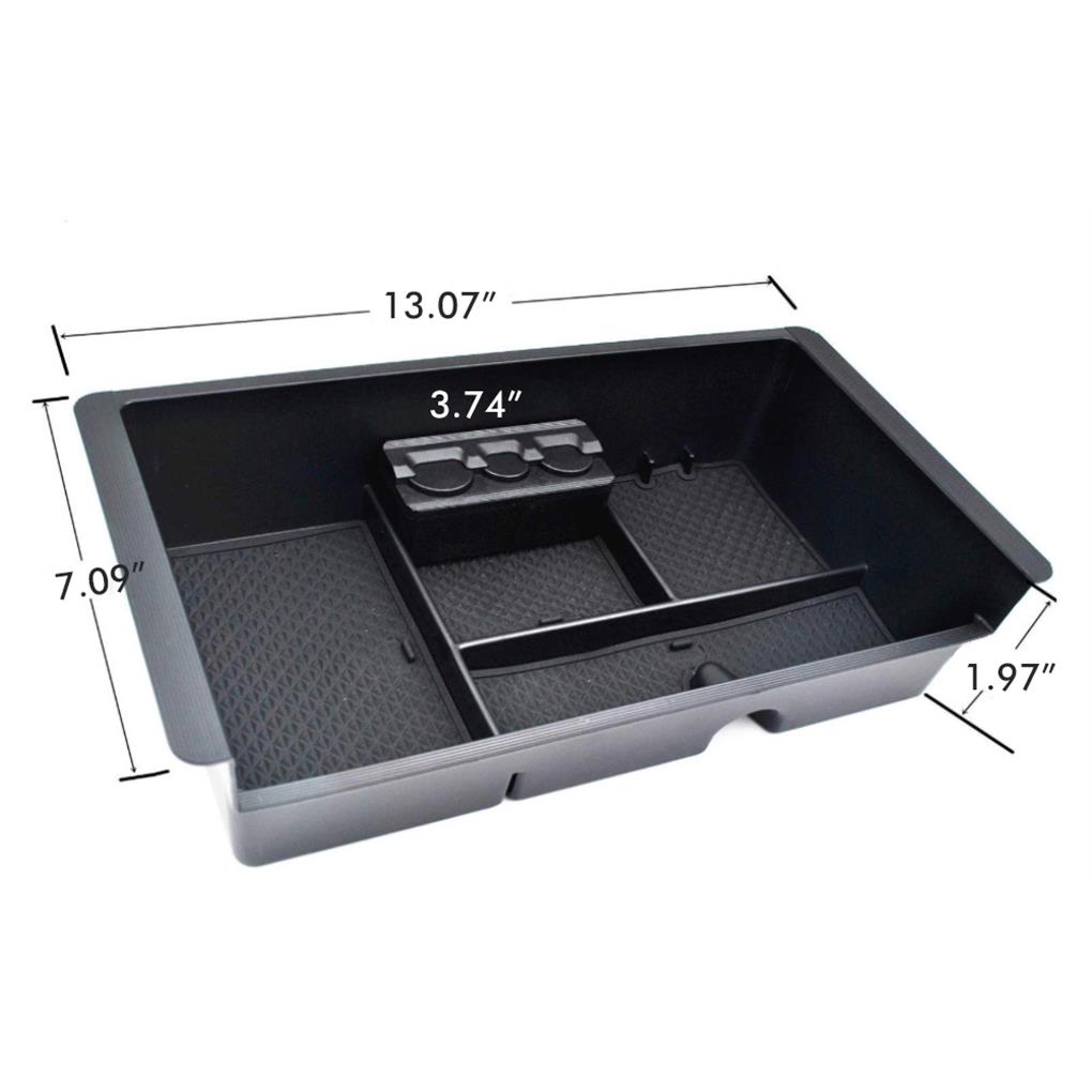 ABS Car Center Console Organizer Upgrading 4 Compartment Stylish Decorative Organizing Storage Tray Part Accessories