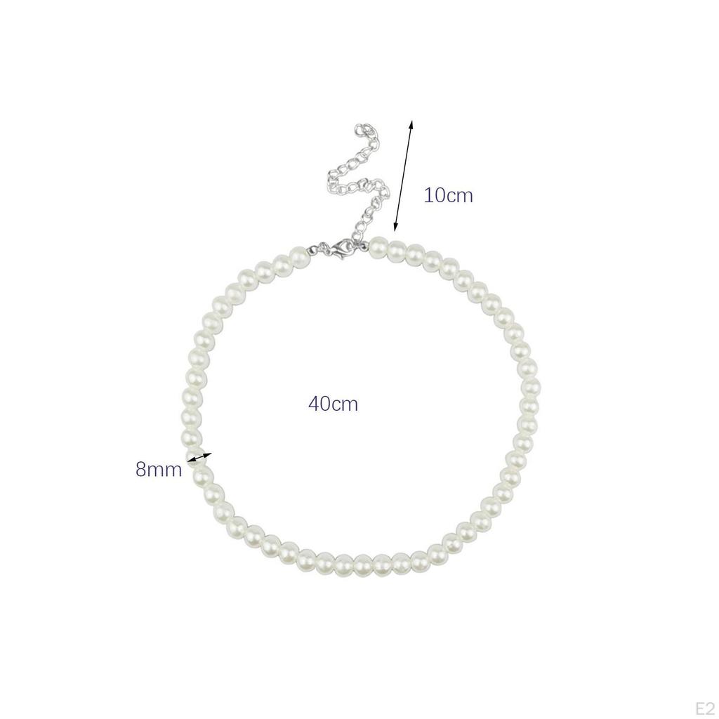 Beaded Choker Necklac Costume Jewelry Clavicle Necklace for Women Lady Girlfriend