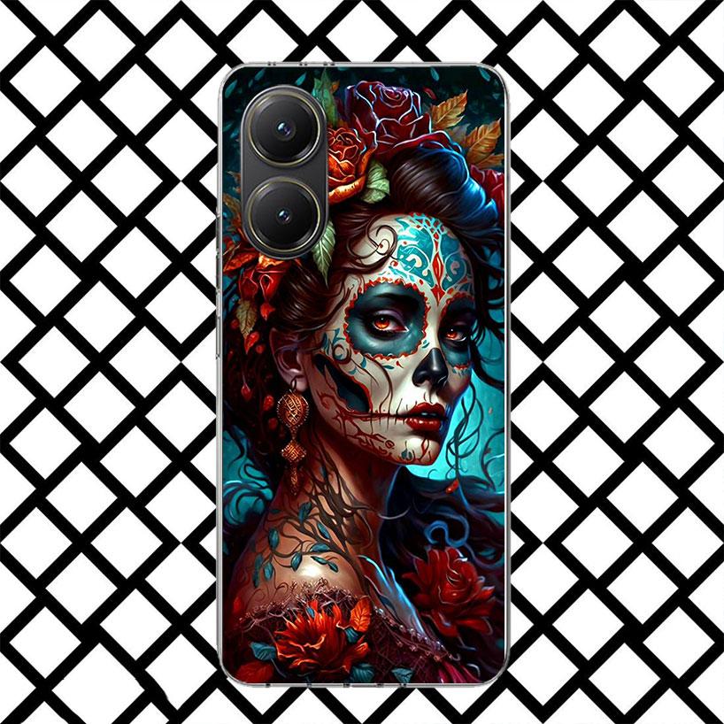 

Catrina Beautiful Rose Girl Skull Phone Case for Xiaomi Poco F7 Ultra F6 F5 F4 F3 X7 X6 X5 Pro X3 Nfc X4 Gt M6 M5S M4 M3 Soft Co Poco X4 Pro 5G