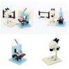 Casa delle bambole Microscopio Modello di Microscopio in Miniatura Ispirare la Curiosità per Piccoli Scienziati Regalo Bianco/Blu