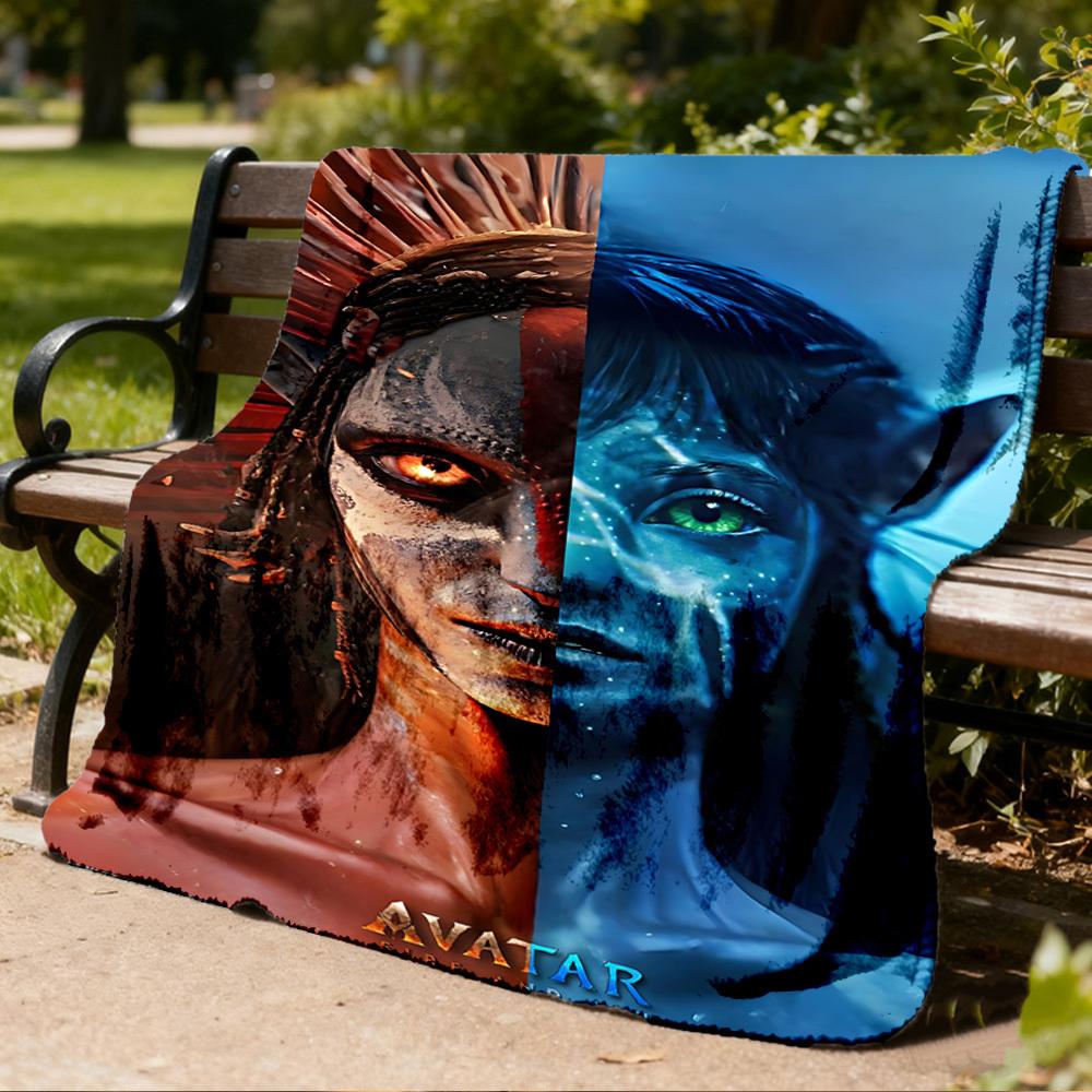 1pc Avatar Fire and Ash Outdoor Flannel Blanket, Cozy & Warm Soft Te Playful Design, Napping Camping,