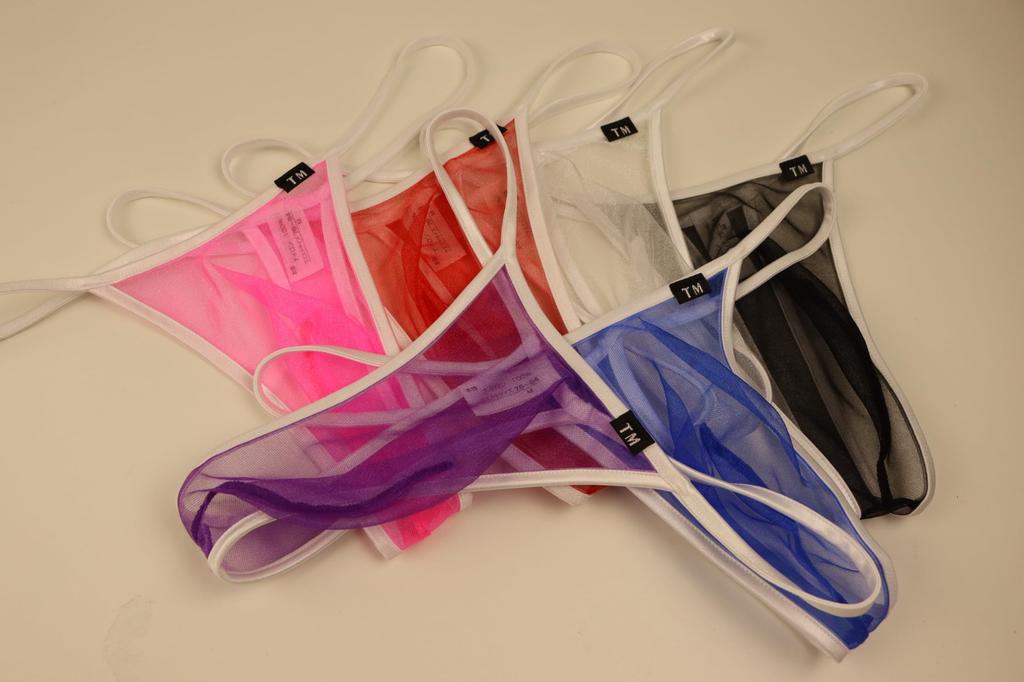 Bikini Shorts White Binder x Half TB Black [TM Collection] See-Through Men's