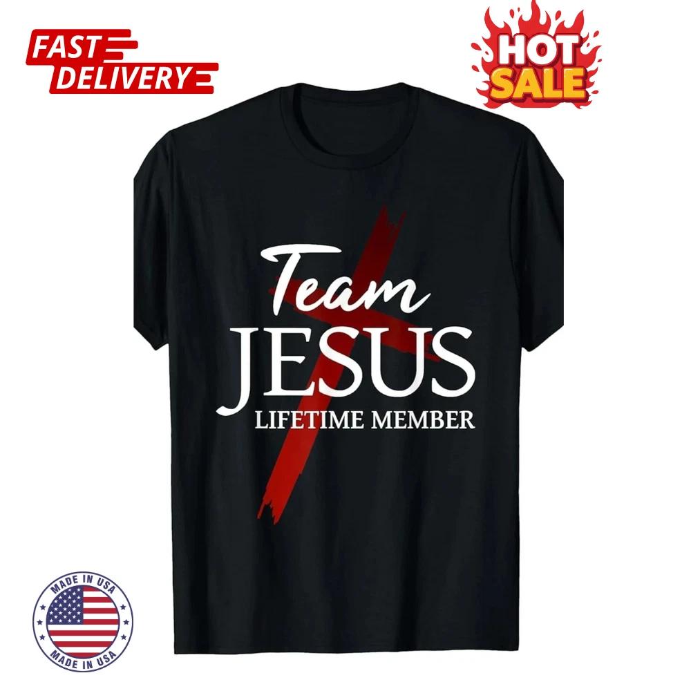 SALE Team Jesus Made in USA Christian God Faith Lifetime Member Inspired T shirt XL