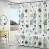 Shower Curtain, 180*180cm/70.8*70.8inch PEVA / Polyester Bathroom Non Perforated Partition Door Curtain, Shower Hanging Curtain