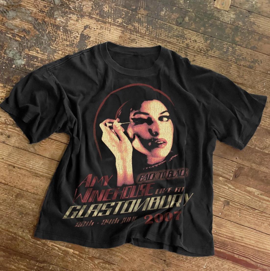 2007 Winehouse Back To Back Tour Aged T-Shirt Black M L
