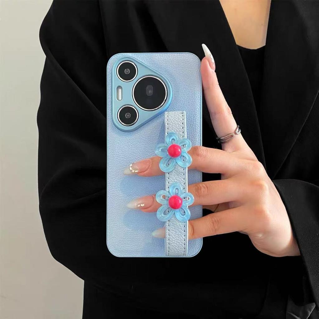 Leather Pattern Flower Wristband Apple 11 Mobile Phone Case Iphone11promax11pro Lanyard S11ultra