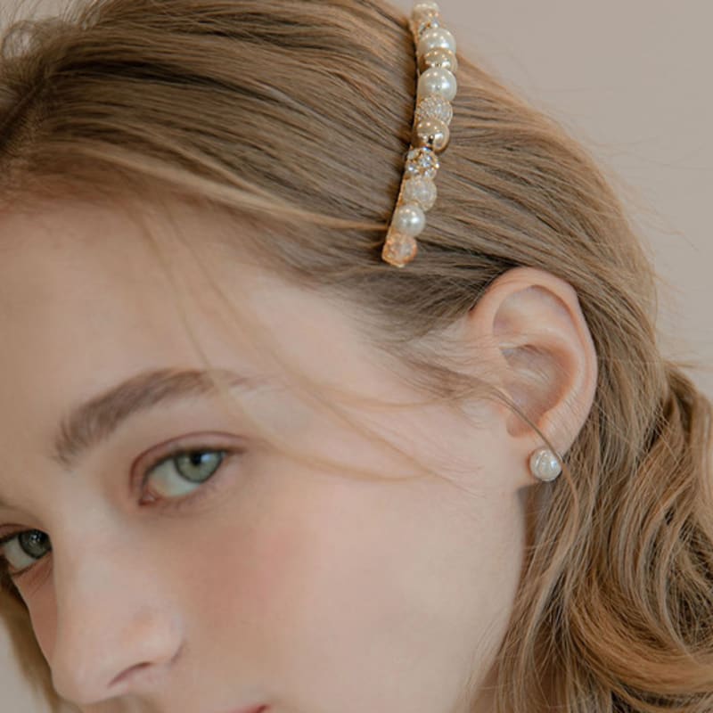 Jean Paul Clarisse Lange Kristallperle Automatikbrosche LFAC0047