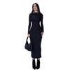 Spring Autumn New Women's Solid Color Bodycon Long Pencil Dress Elegant Slim Fit Casual Party Dress