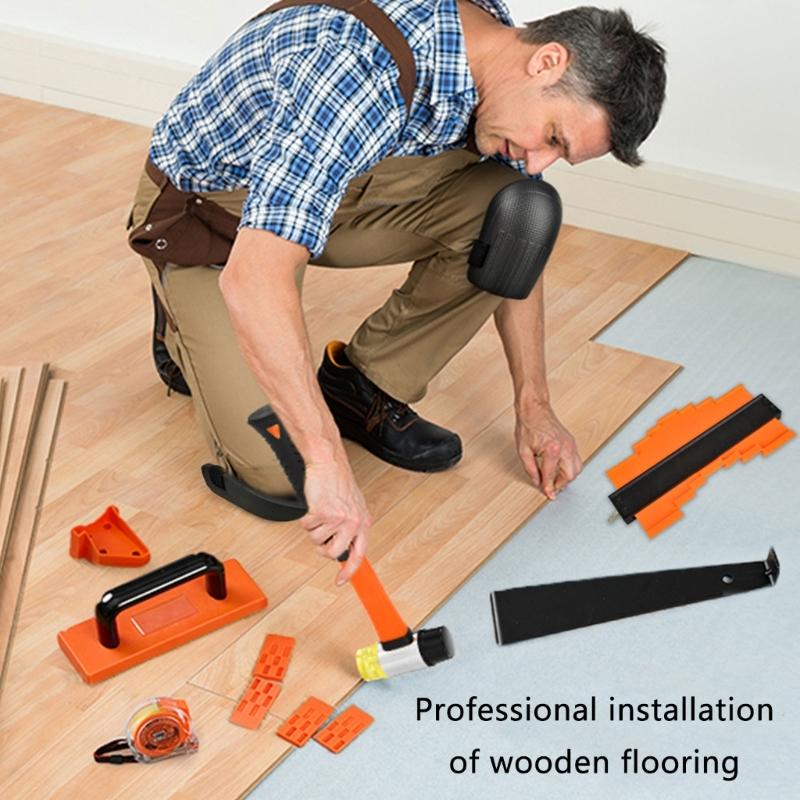 Laminate Wood Flooring Installation Kit with Spacers Hardwood Floor Fitting Tool Set Tapping Block Pull Bar and Mallets