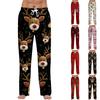 Men's Christmas Print Drawstring Pants Casual Pajama Pants