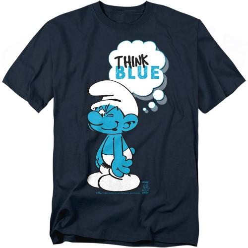 The Smurfs Unisex Adult Think Blue T-Shirt