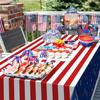 3Pcs Patriotic Tablecloths for 4th of July Decorations,Red White Blue Star Plastic Disposable Table Cover for Fourth of July Memorial Patriotic Day