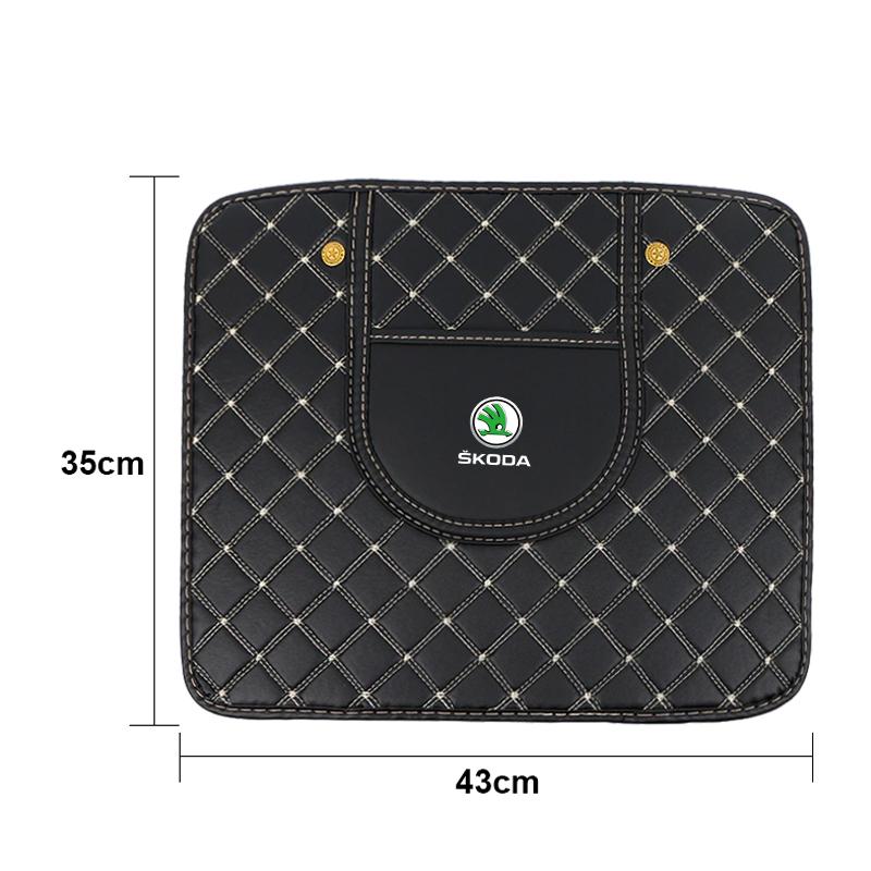 Car Anti-kick Pad Interior Pu Leather Auto Seat Back Protector Pads For Skoda Octavia MK2 MK3 2 3 A7 Fabia Karoq Kodiaq Superb Rapid Kamiq