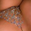 Sleek Rhinestone Body Chain Luxury Lingerie Set