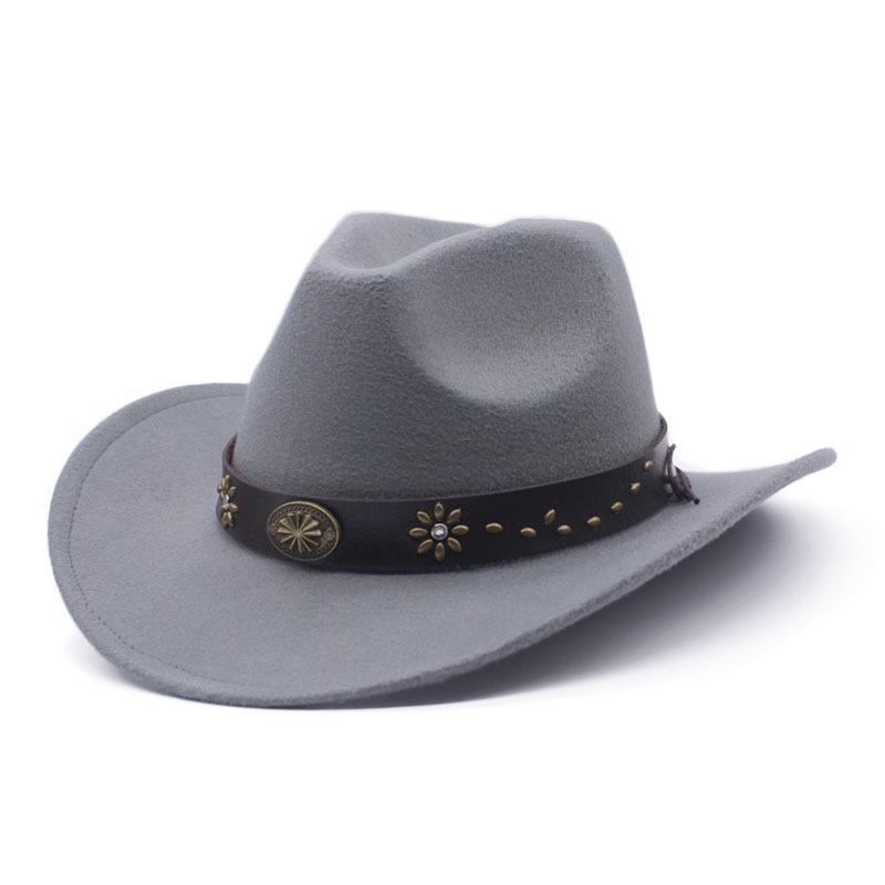JYL TS DIY  Leather Cowboy Hat Outdoor Riding Cap Faux Leather