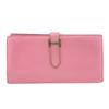Long Wallet Bifold Wallet Chevre Misol Beansufla Purse Pink Chevre Misol Women Used